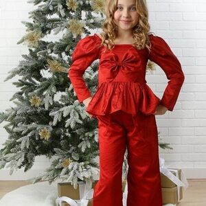 Red Velvet Girls' Holiday Outfit